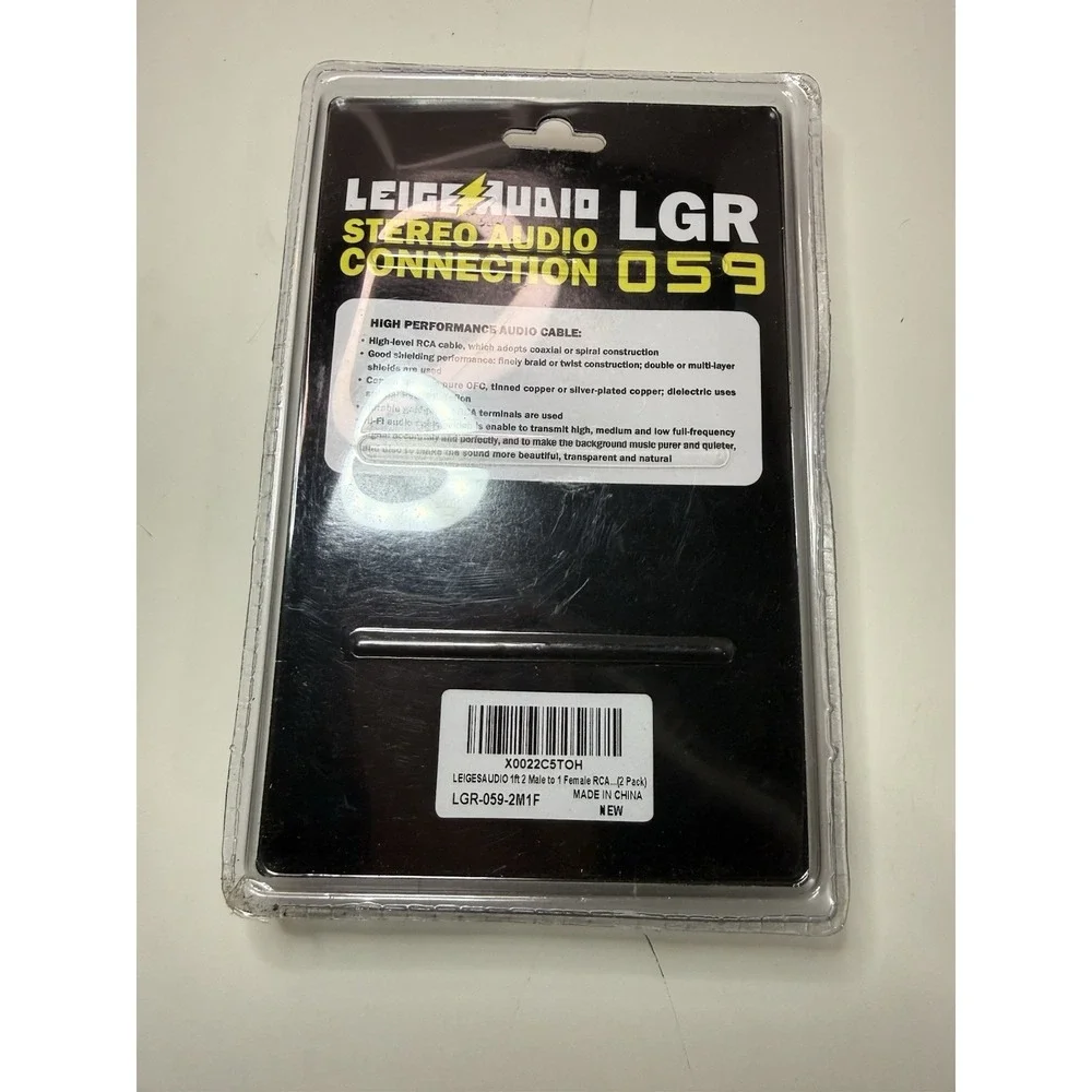 LeigeAudio LGR-059 RCA Stereo Audio Cable 2 Male to 1 Female – High Quality (B5)